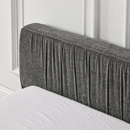 Queen Size Upholstered Bed Frame with Chenille