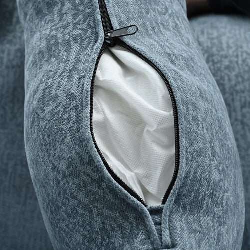 U-Shaped Chenille Sectional Sofa with Adjustable Armrest Pillows -