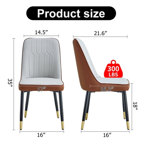 Modern Light Gray and Brown Dining and Living Room Chairs