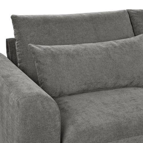 U-shaped Freely Transformable Modular Corner Sofa with Two Ottomans