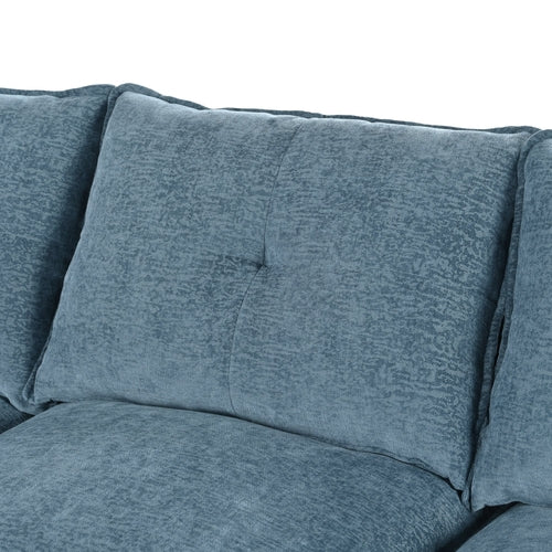 U-Shaped Chenille Sectional Sofa with Adjustable Armrest Pillows -