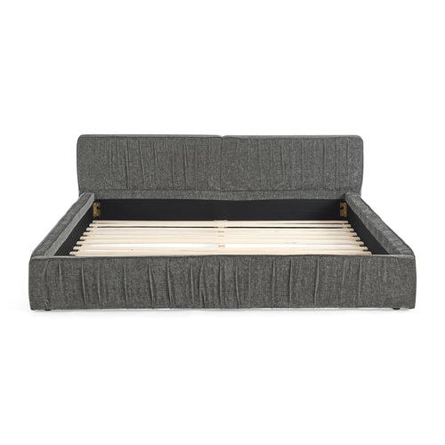Queen Size Upholstered Bed Frame with Chenille