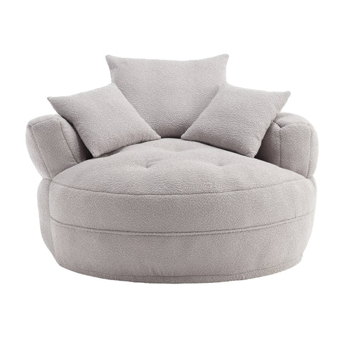 Chenille Sponge single sofa,No Assembly Required,Fluffy Modern Sleeper