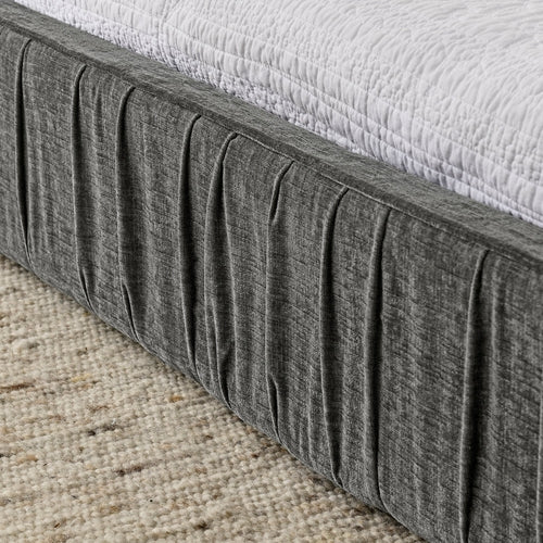 Queen Size Upholstered Bed Frame with Chenille