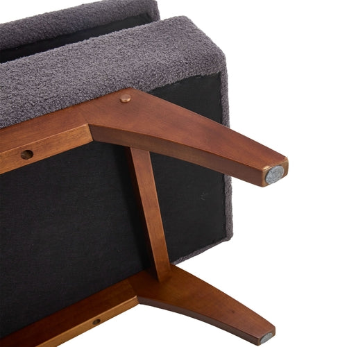 Teddy wool fabric, solid wood feet for solid weighing