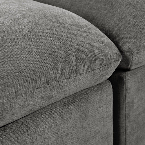 U-shaped Freely Transformable Modular Corner Sofa with Two Ottomans